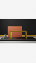 Signal Yellow Lacquered Dining Table