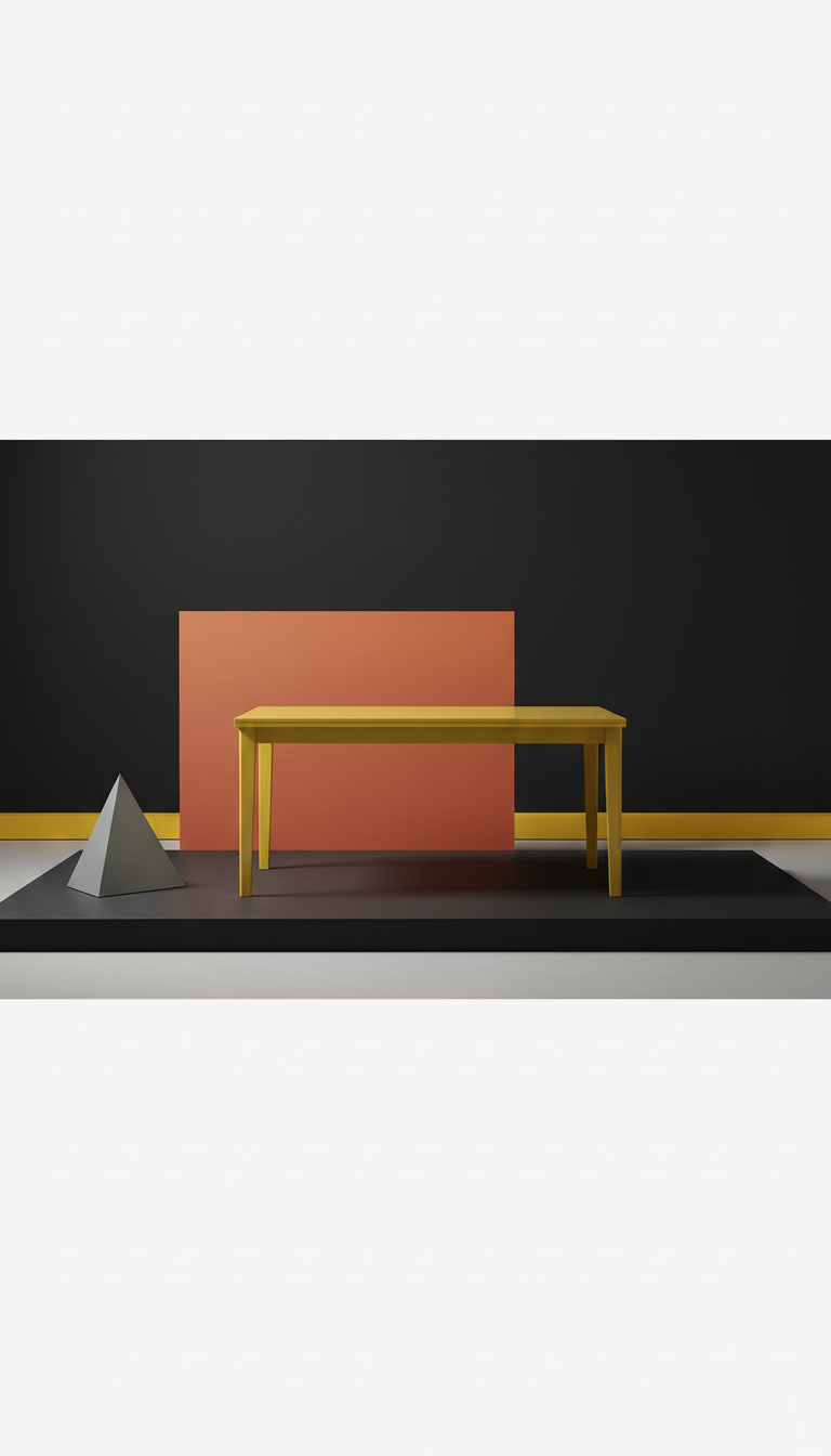 Signal Yellow Lacquered Dining Table