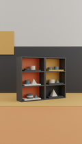 Modular Graphite Shelving Unit